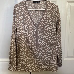 Apt. 9 Brown and White Blouse.